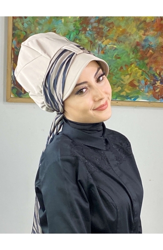 White Ready to wear Turban 716EYLL22FLŞP-02