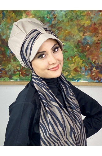 White Ready to wear Turban 716EYLL22FLŞP-02