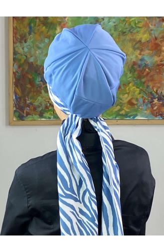 Hellblau Praktischer Turban 716EYLL22FLŞP-03