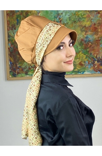 Milk Coffee Ready to Wear Turban 746EYLL22FLŞP-02