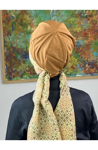 Milk Coffee Ready to Wear Turban 746EYLL22FLŞP-02