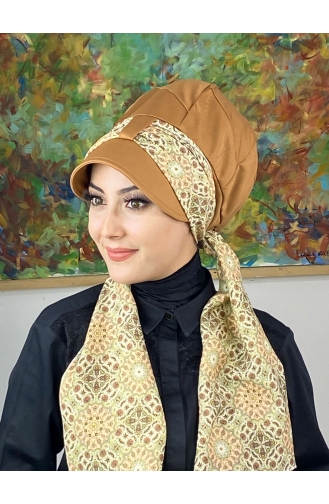 Milk Coffee Ready to Wear Turban 746EYLL22FLŞP-02