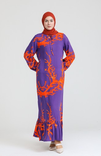 Purple Hijab Dress 6699-08