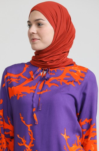 Purple Hijab Dress 6699-08