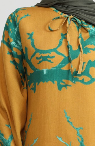 Mustard Hijab Dress 6699-09