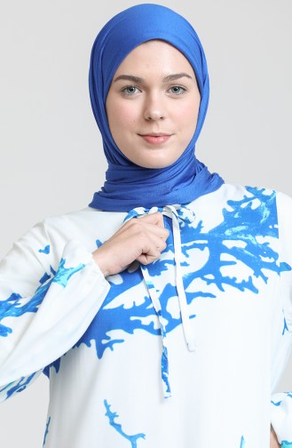 Weiß Hijab Kleider 6699-10