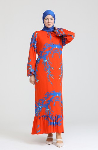 Saks-Blau Hijab Kleider 6699-12