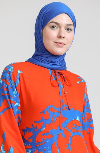 Saks-Blau Hijab Kleider 6699-12