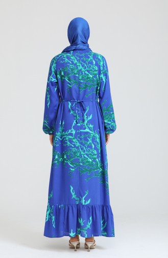 فستان أخضر حشيشي 6699-13