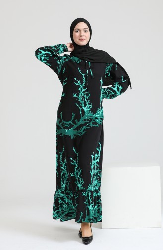 فستان أخضر حشيشي 6699-14