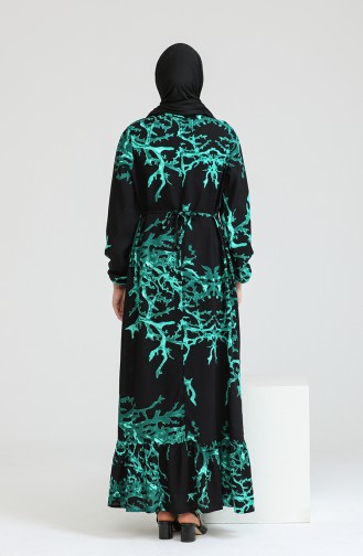 Grün Hijab Kleider 6699-14