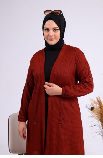 Brick Red Cardigans 4969.Kiremit