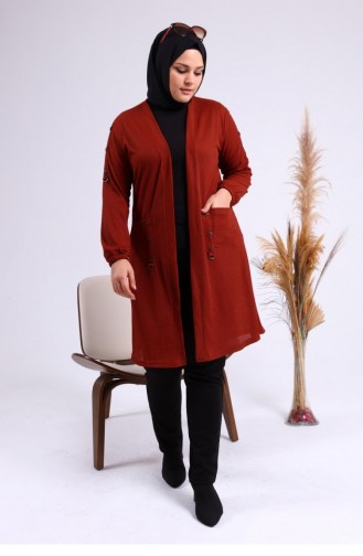 Brick Red Cardigans 4969.Kiremit