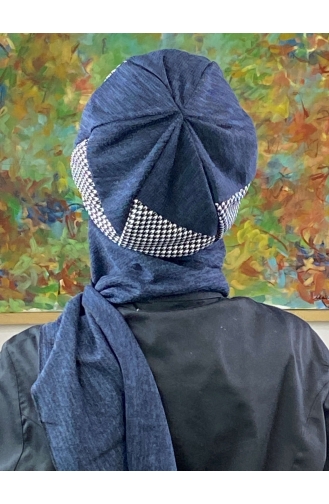 Turban Pret-a-Porter Bleu Marine 466EYLL22ŞAPK-01