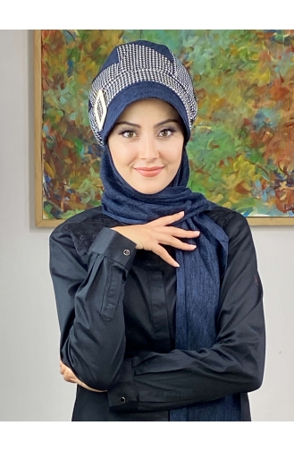 Turban Pret-a-Porter Bleu Marine 466EYLL22ŞAPK-01