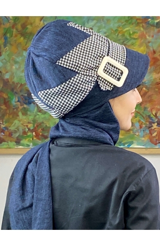 Turban Pret-a-Porter Bleu Marine 466EYLL22ŞAPK-01