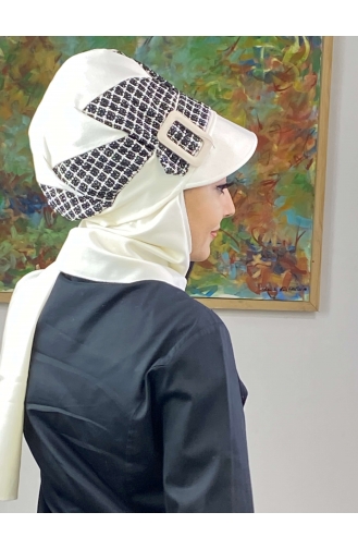 Weiß Praktischer Turban 476EYLL22ŞAPK-02