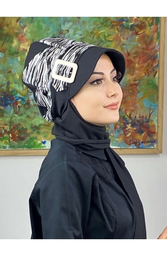 White Ready to wear Turban 566EYLL22ŞAPK-03