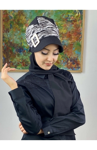 White Ready to Wear Turban 566EYLL22ŞAPK-03