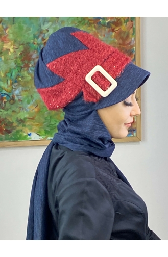 Navy Blue Ready to wear Turban 426EYLL22ŞAPK-02