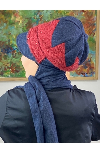 Turban Pret-a-Porter Bleu Marine 426EYLL22ŞAPK-02