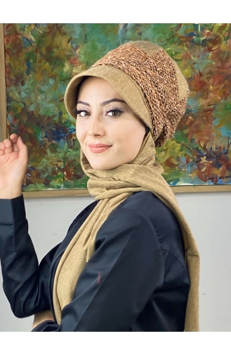 Tobacco Ready to Wear Turban 426EYLL22ŞAPK-03