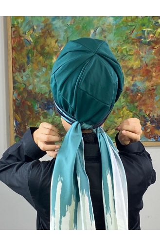 Çarkıfelek Tesettür Şapka 656EYLL22FLŞP-02 Yeşil Açık Yeşil