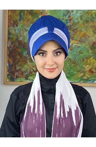 Light Purple Ready to Wear Turban 656EYLL22FLŞP-03