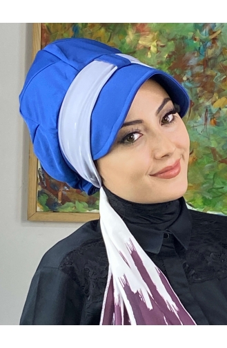 Light Purple Ready to Wear Turban 656EYLL22FLŞP-03