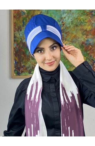 Light Purple Ready to Wear Turban 656EYLL22FLŞP-03