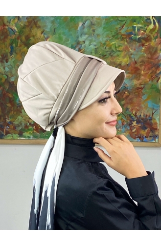 Weiß Praktischer Turban 656EYLL22FLŞP-05
