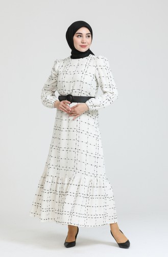Weiß Hijab Kleider 1978-02