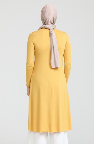 Asimetrik Kolyeli Pamuk Tunik S2My1030210086 Hardal