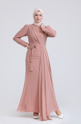 Dusty Rose İslamitische Avondjurk 5736-09