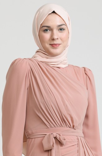 Dusty Rose İslamitische Avondjurk 5736-09