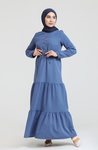 Indigo Hijab Dress 445103.i̇ndigo