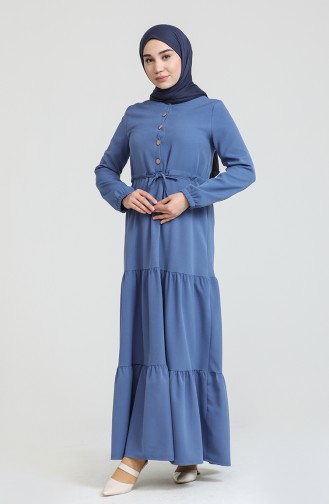 Indigo Hijab Dress 445103.i̇ndigo