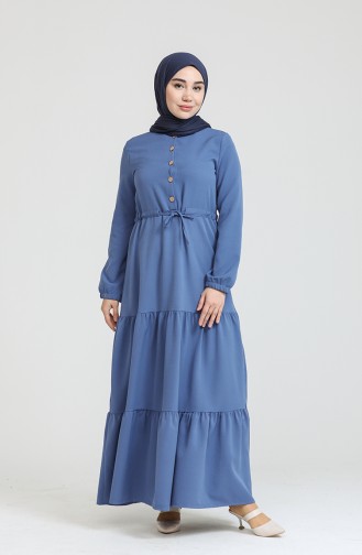 Indigo Hijab Dress 445103.i̇ndigo