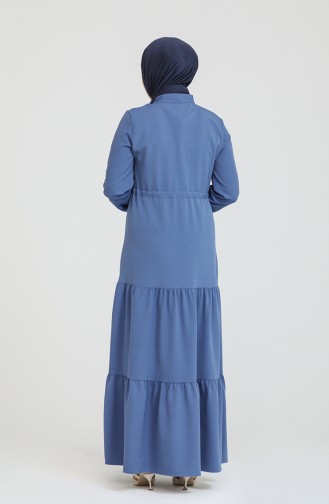 Indigo Hijab Dress 445103.i̇ndigo