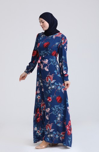 Robe Hijab Bleu Marine 60187-01