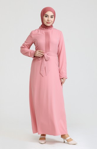 Robe Hijab Rose Pâle 60297-01