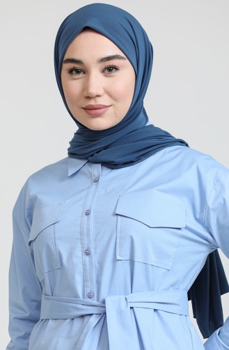 Kuşaklı Gömlek Tunik S2My1030210090 Mavi