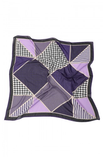Oyya Soft Kazayağı Desen Eşarp 80970-05 Mor Lila