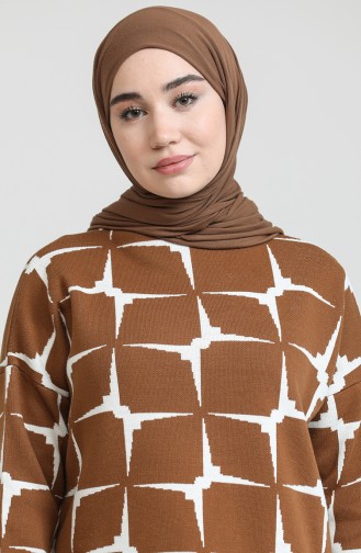 Triko Tunik Pantolon İkili Takım 0533-02 Camel