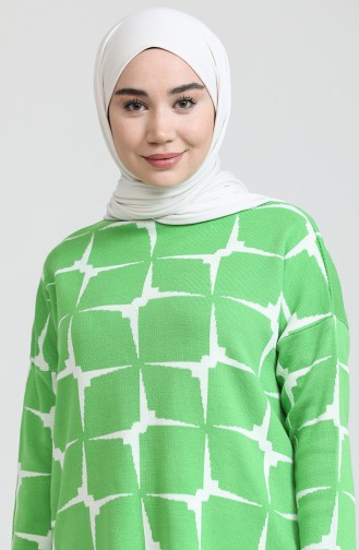 Triko Tunik Pantolon İkili Takım 0533-05 Fıstık Yeşili