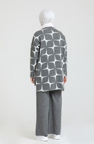 Triko Tunik Pantolon İkili Takım 0533-06 Füme