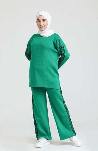 Triko Tunik Pantolon İkili Takım 0579-01 Çimen Yeşili