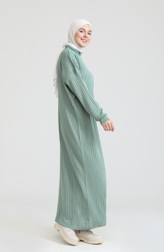 Robe Hijab Vert noisette 3367-13