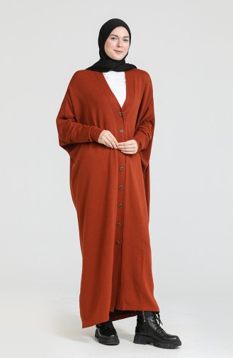 Triko Yarasa Kol Hırka 3240-03 Kiremit