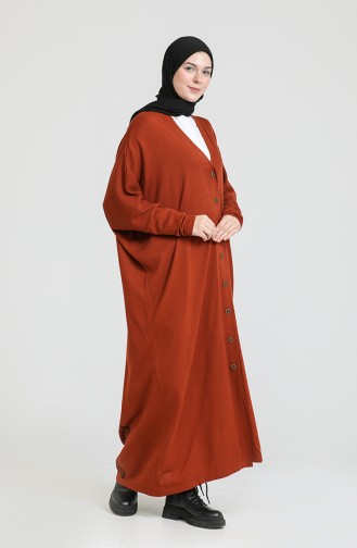 Triko Yarasa Kol Hırka 3240-03 Kiremit